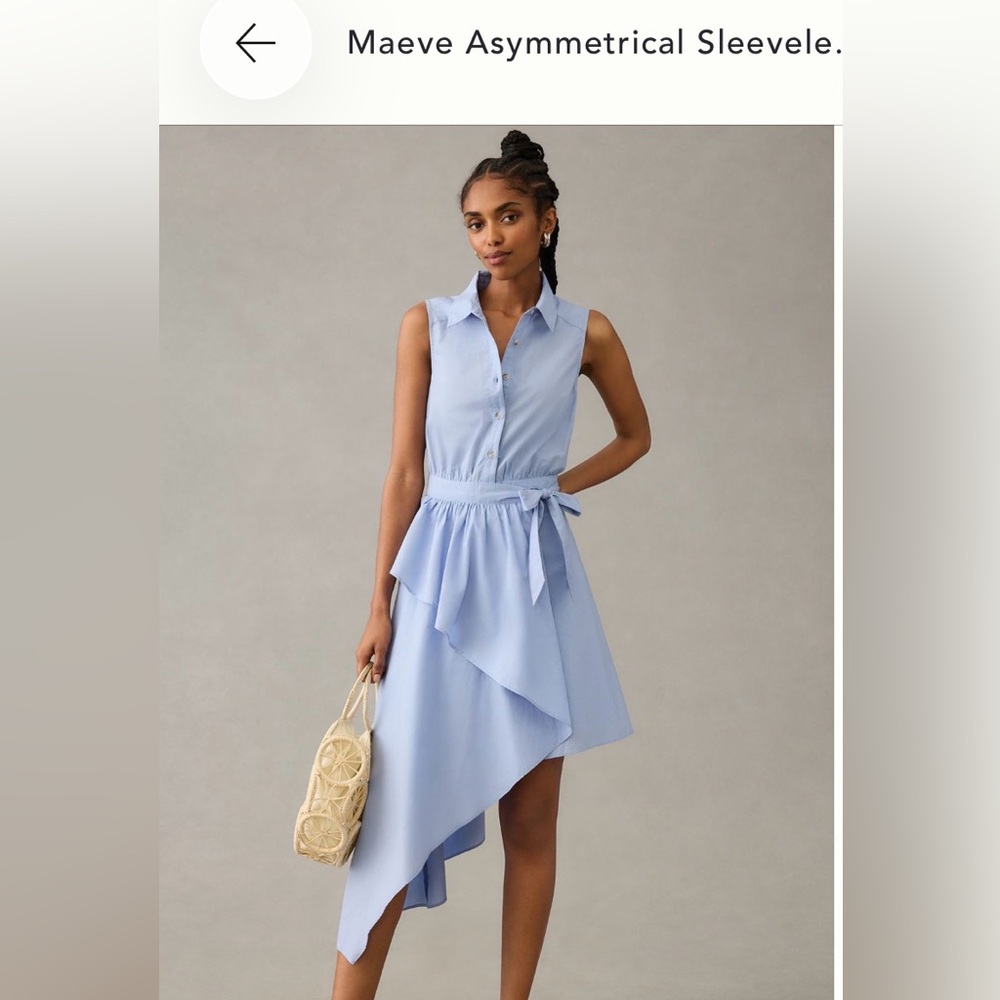 Maeve Light Blue Asymmetrical Dress